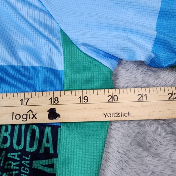 Primal Shirt VBT Biking Vacations Mens Medium Blue Green Xanterra Cycling Jersey - Picture 11 of 14